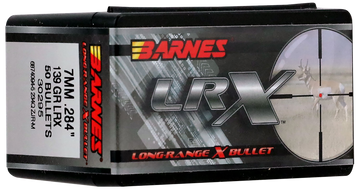 Barnes Bullets LRX Long Range 7mm 139gr Boat Tail Reloading Bullets - 50/Box