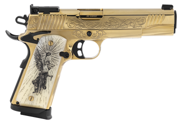 EAA Girsan MC1911 38 Super 5" 9+1 Semi-Auto Pistol - Gold PVD Engraved
