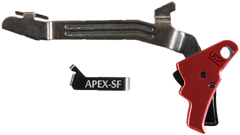 Apex Tactical Specialties 102157 Action Enhancement Black/Red Polymer Drop-In Trigger Kit for Glock 43/43X/48 - Right Hand