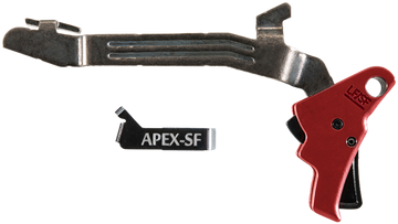 Apex Tactical Specialties 102157 Action Enhancement Black/Red Polymer Drop-In Trigger Kit for Glock 43/43X/48 - Right Hand