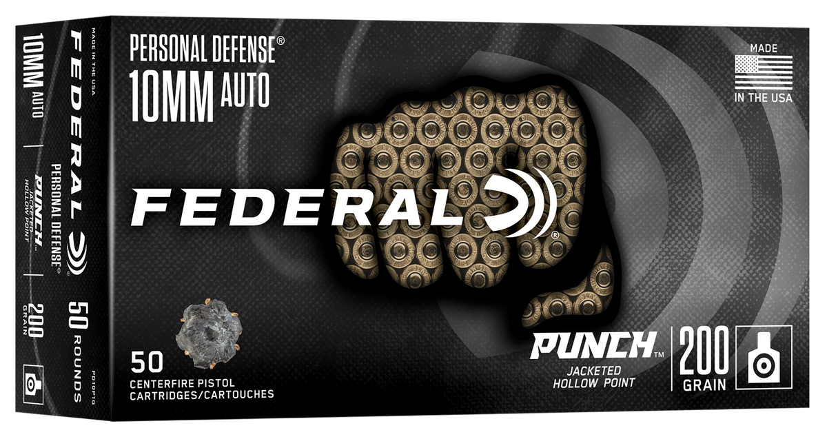 Federal Punch 10mm Auto 200gr JHP 50 Rd - Box or Case