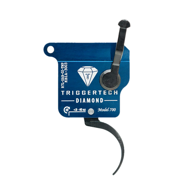 TriggerTech Diamond Remington 700 0.30-2 lb Single-Stage Curved Trigger - Left Hand - Without Bolt Release