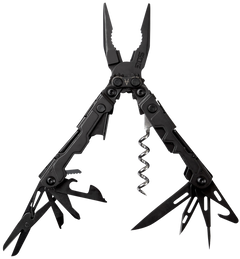 S.O.G PowerLitre Multi-Tool 5Cr15MoV Stainless 5" 19-Tool - Black Hardcoat Anodized
