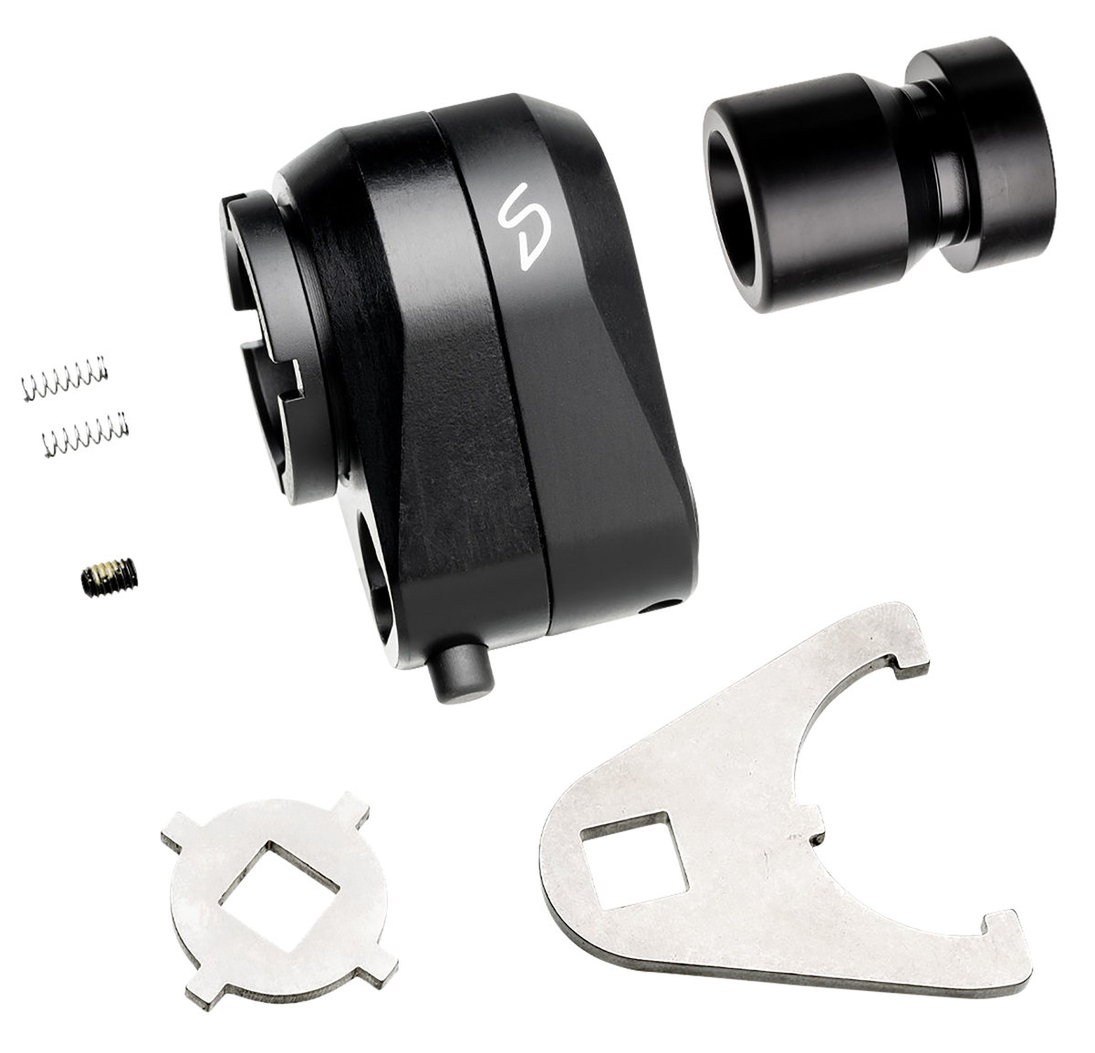 Stern Defense Rapid Attach Mini Buttstock Adapter - Black Aluminum/Steel