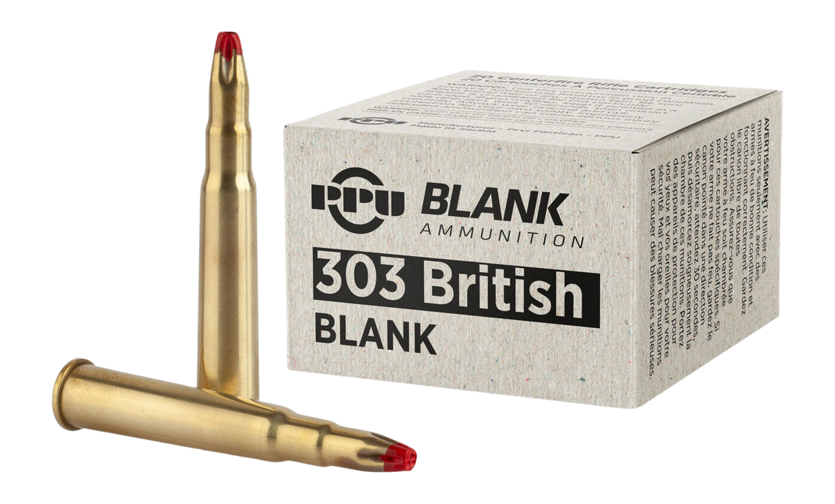 TR&Z PPU PPB3B .303 British Blank 20rd Box - 25 Bx/Case (500 Rds)