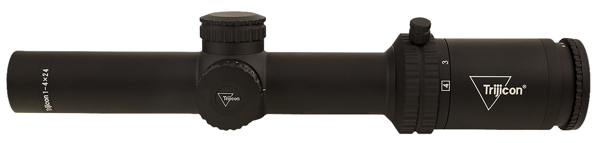 Trijicon Credo 1-4x24mm 30mm Tube LED Illuminated Green MRAD Ranging Riflescope - Matte Black