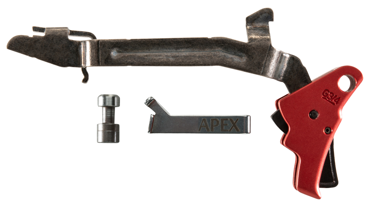 Apex Tactical Specialties 102155 Action Enhancement Trigger Kit - Gen3-4 Glock 17/17L/19/22-27/31-35 Red Aluminum