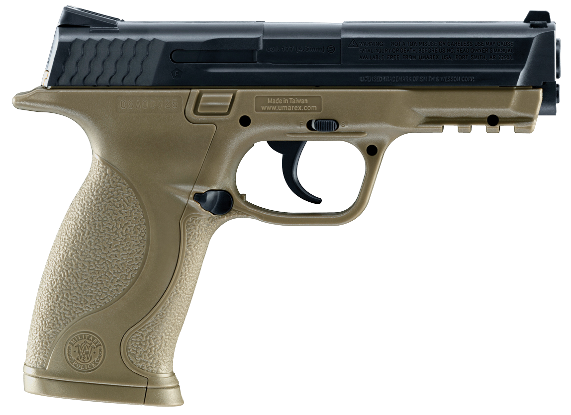 RWS Umarex S&W M&P CO2 .177 BB 4.25" 19+1 Air Pistol - FDE Frame