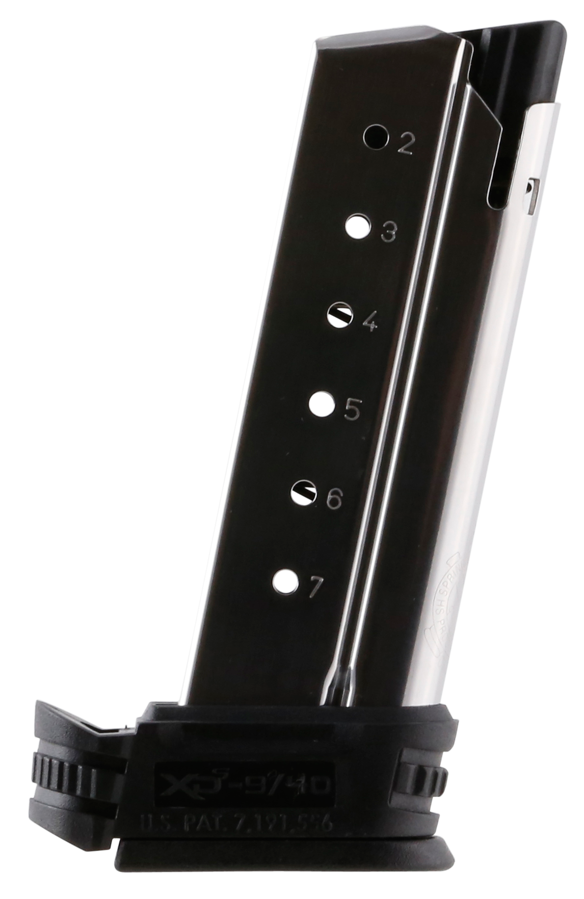 Springfield Armory XD-S .40 S&W 7-Rd Stainless Steel Magazine - Silver/Black