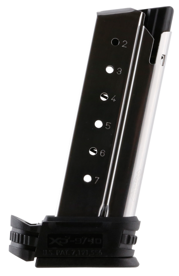 Springfield Armory XD-S .40 S&W 7-Rd Stainless Steel Magazine - Silver/Black