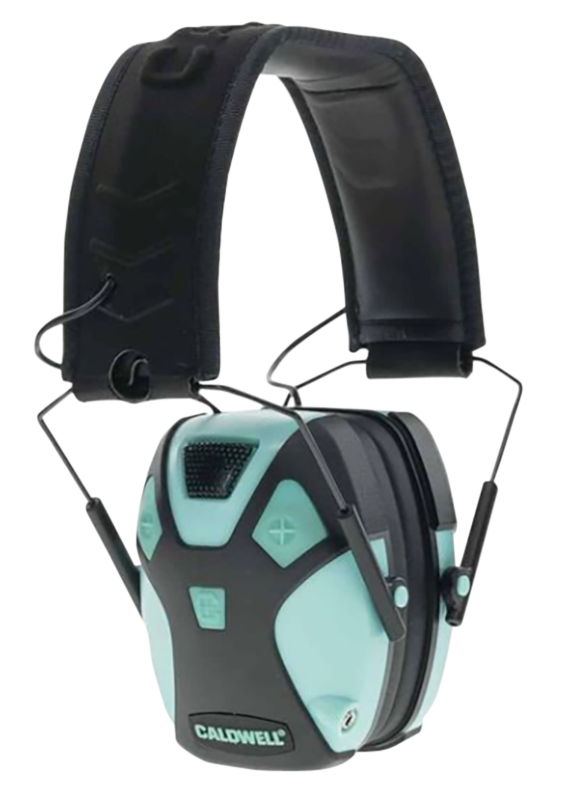Caldwell E-Max Pro 23dB Over the Head Aqua Blue/Black Adult Electronic Earmuff