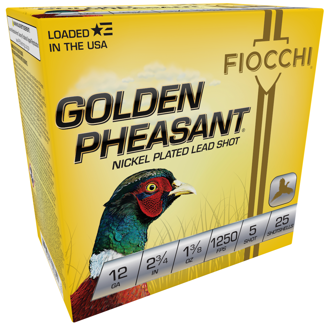 Fiocchi Golden Pheasant Extrema 12 Gauge 2.75" 1 3/8 oz #5 Shot - Box or Case