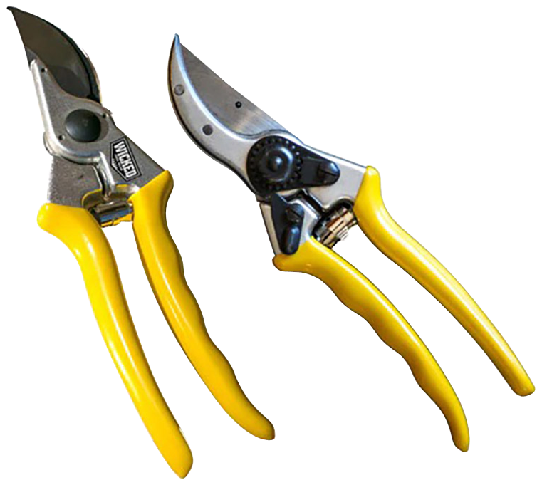 Wicked Tree Gear WTG017 Hand Pruner Aluminum Yellow Rubber Grip