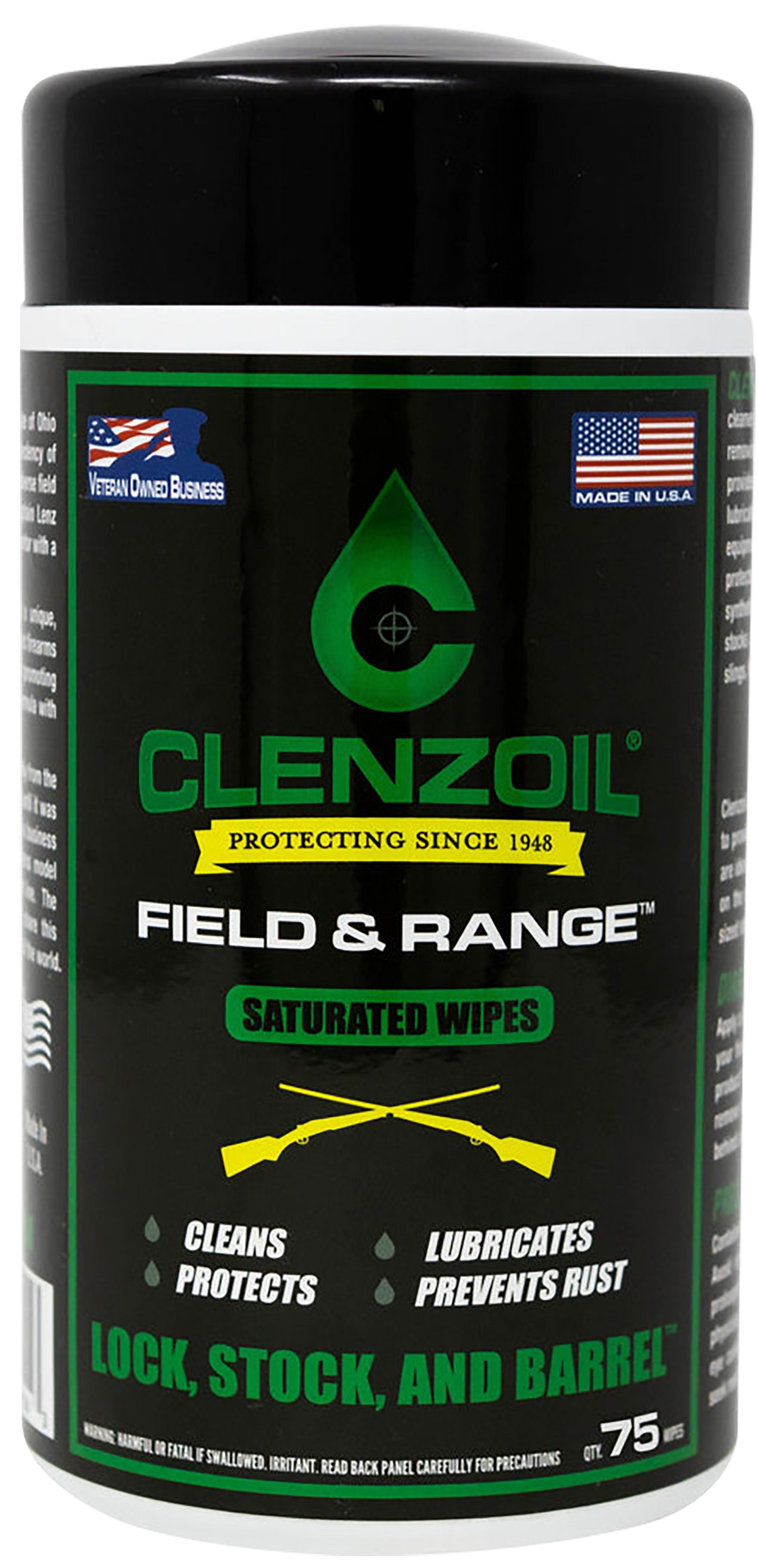 Clenzoil 2243 Field & Range Pre-Saturated Cleaning Wipes 50 Count