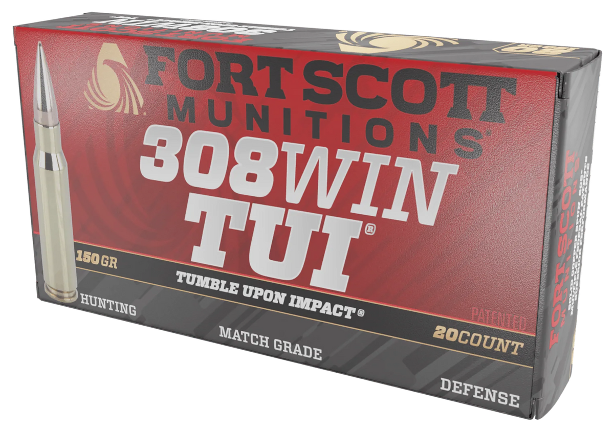 Fort Scott Munitions Tumble Upon Impact (TUI) 308 Win 150gr Solid Copper Spun - Box or Case