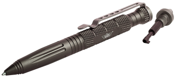 Uzi Accessories Tactical Pen 6" Gun Metal Aluminum Glass Breaker/Cuff Key
