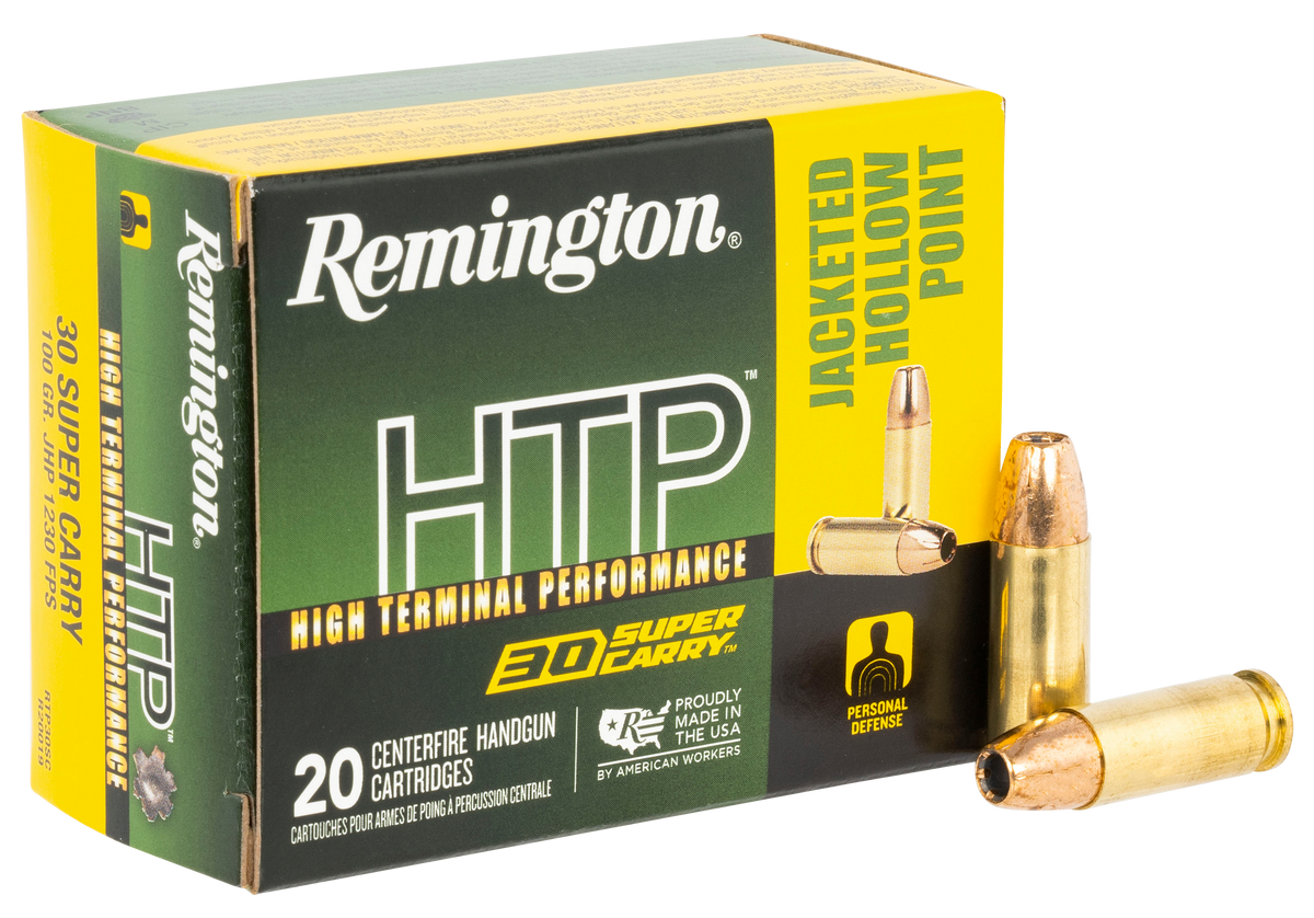 Remington Ammunition HTP 30 Super Carry 100gr Jacketed Hollow Point - Box or Case