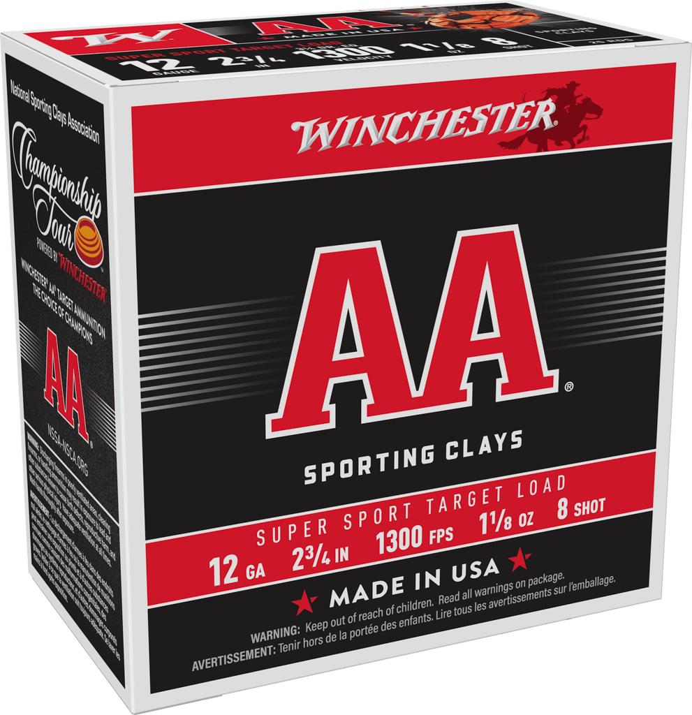 Winchester Ammo AA Super Sport Sporting Clay 12 Gauge 2.75" 1-1/8 oz #8 Shot 25 Rd - Box or Case
