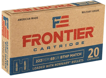 Frontier Cartridge FR160 Military Grade 223 Rem 68gr BTHP 20 Rd - Box or Case