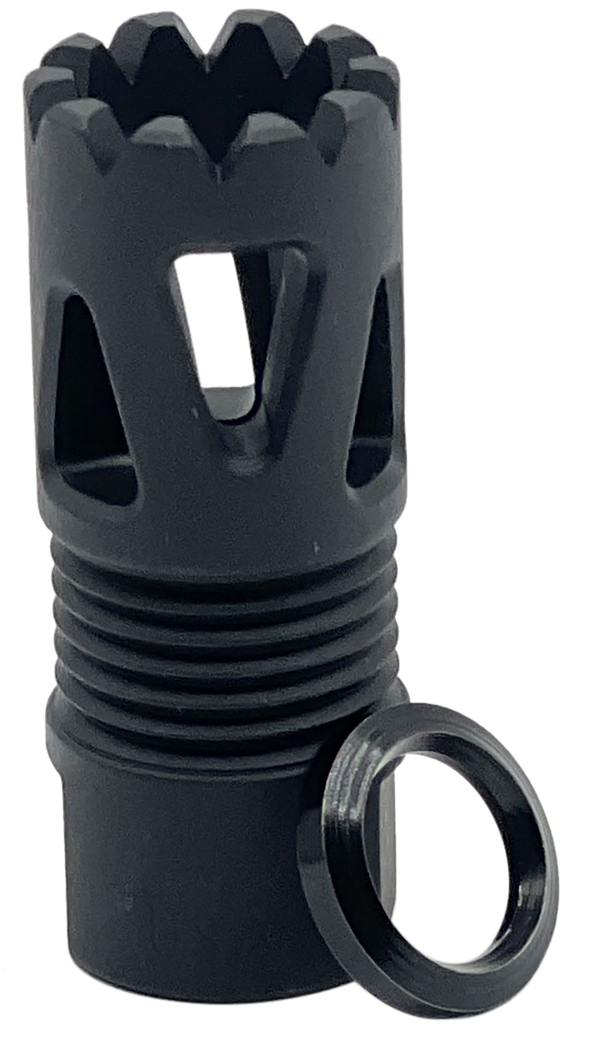 LBE Unlimited Tri-Ports Flash Hider 1/2x28 223 Rem/5.56 NATO Black AR-15