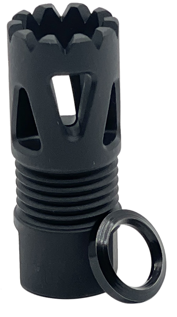 LBE Unlimited Tri-Ports Flash Hider 1/2x28 223 Rem/5.56 NATO Black AR-15