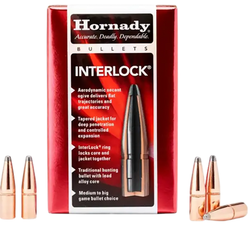 Hornady 3031 InterLock 30 Cal .308 150 gr Spire Point Bullets - 100 Count