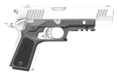 Recover Innovations CC3P0401 Frame Grip Gray Polymer with Interchangeable Black & Gray Panels for Standard 1911