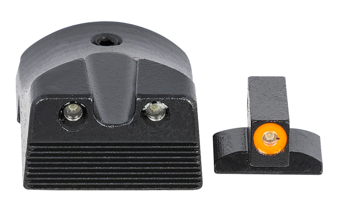Meprolight Hyper-Bright Tritium Night Sights Kimber 1911 Slant - Orange Outline Front/Green Rear