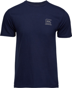 Glock Strong Tee Navy Ringspun Cotton Short Sleeve Large