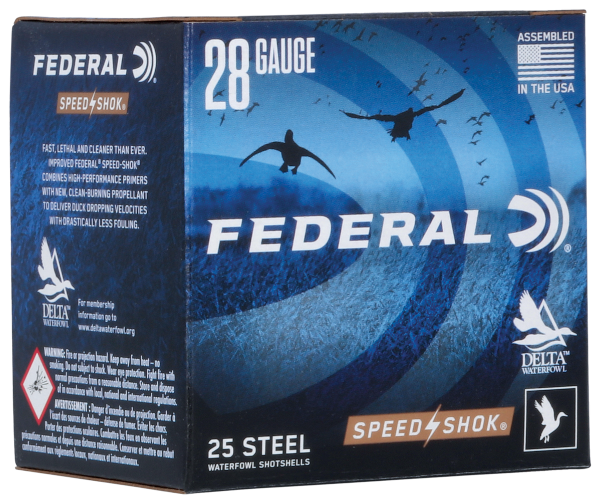 Federal Speed-Shok Waterfowl 28 Gauge 2.75" 5/8oz #6 Shot 25 Rd - Box or Case