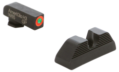 Ameriglo GL351 Protector Sight Set for Glock 42/43/43X/48 - Green Tritium Orange Outline Front / Black Serrated Rear