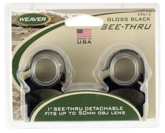 Weaver Mounts 49513 See-Thru Detachable Scope Rings 1" Gloss Black Aluminum