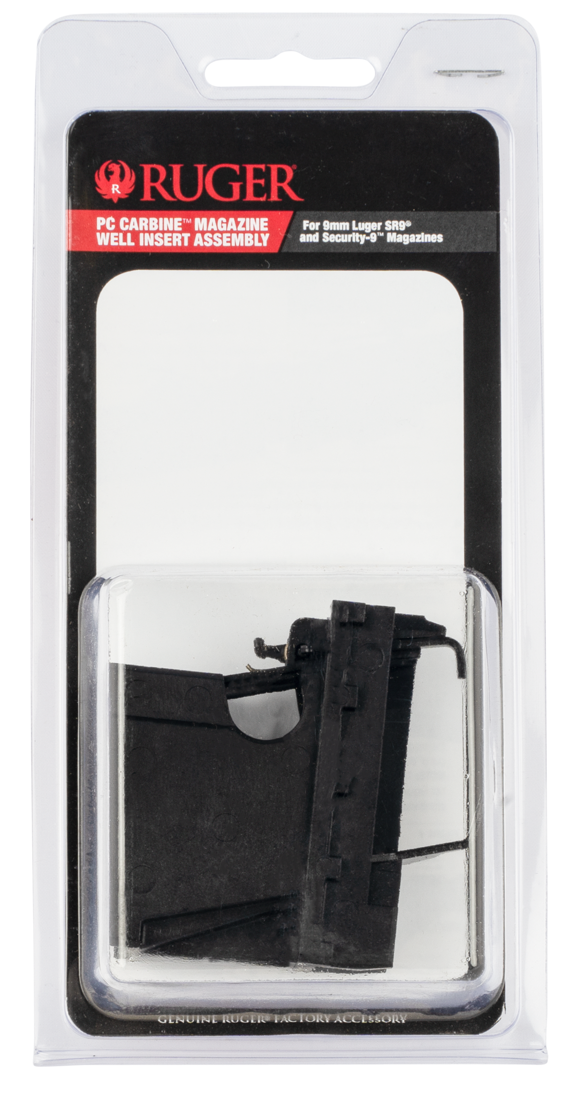 Ruger 90653 Mag Well Insert Assembly 9mm Luger Black Polymer Fits PC Carbine