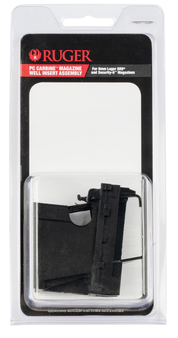 Ruger 90653 Mag Well Insert Assembly 9mm Luger Black Polymer Fits PC Carbine