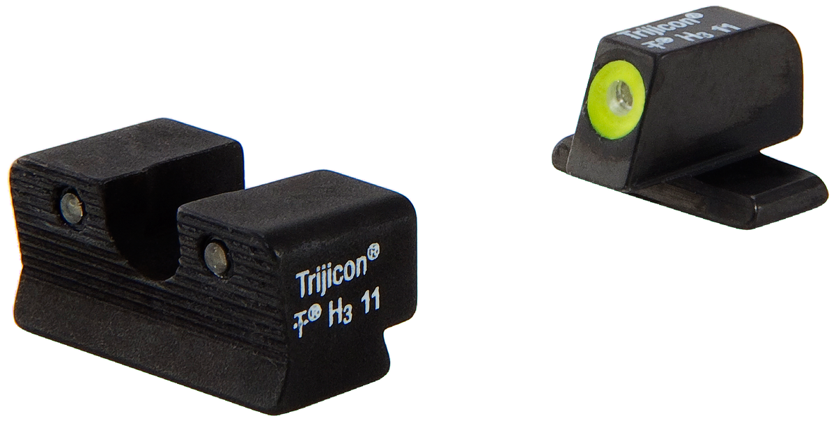 Trijicon 600578 HD Night Sights Green Tritium Yellow Outline - Sig Sauer P220/P229/P240 #6 Front/#8 Rear
