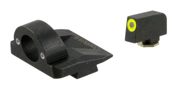 Ameriglo GL5325 Ghost Ring Sight Set for Glock Gen 5-6 9mm/.40 - Green Tritium LumiGreen Outline Front / Green Tritium Rear