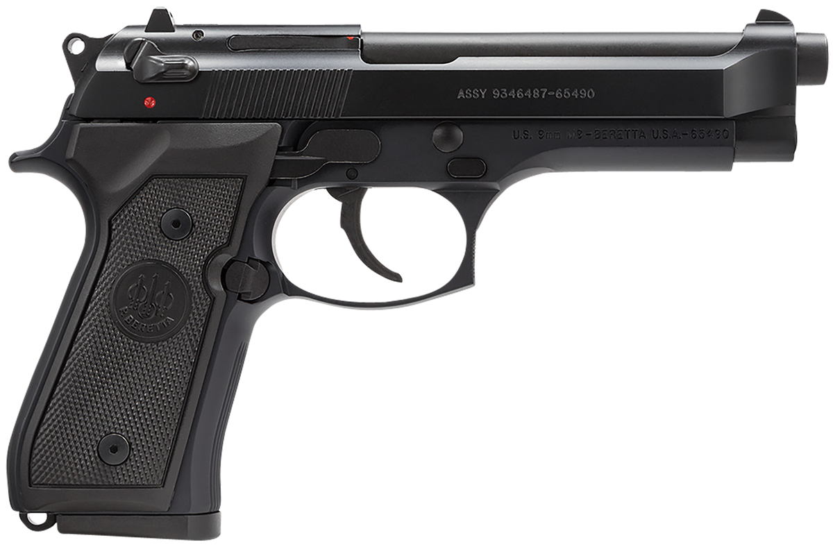 Beretta M9 9mm Luger 4.90" 10+1 DA/SA Semi-Auto Pistol - Black Bruniton