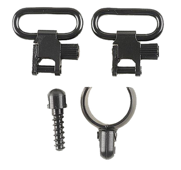 Uncle Mikes 15932 Magnum Band Swivel Set 1" Loop QD Blued Steel for 12 Gauge Shotguns