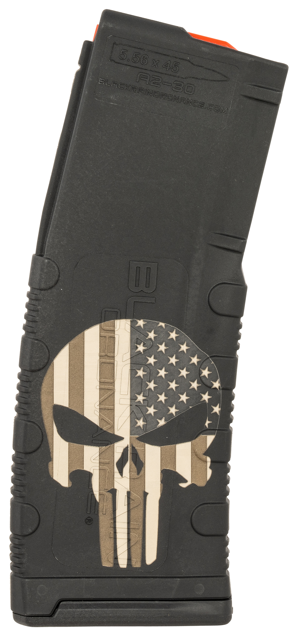 Black Rain Ordnance MAG30 Punisher American Flag 30-Rd .223 Rem/5.56 NATO AR-15 Magazine