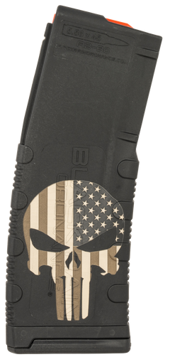 Black Rain Ordnance MAG30 Punisher American Flag 30-Rd .223 Rem/5.56 NATO AR-15 Magazine