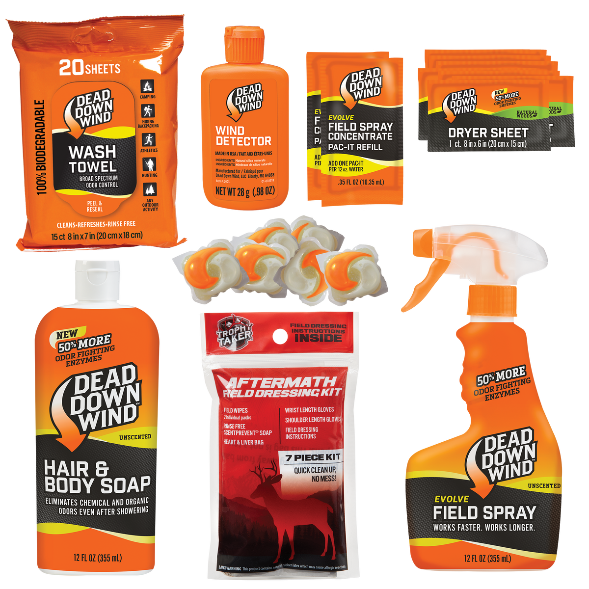 Dead Down Wind Super Slam 25-Piece Odor Eliminator Kit Unscented