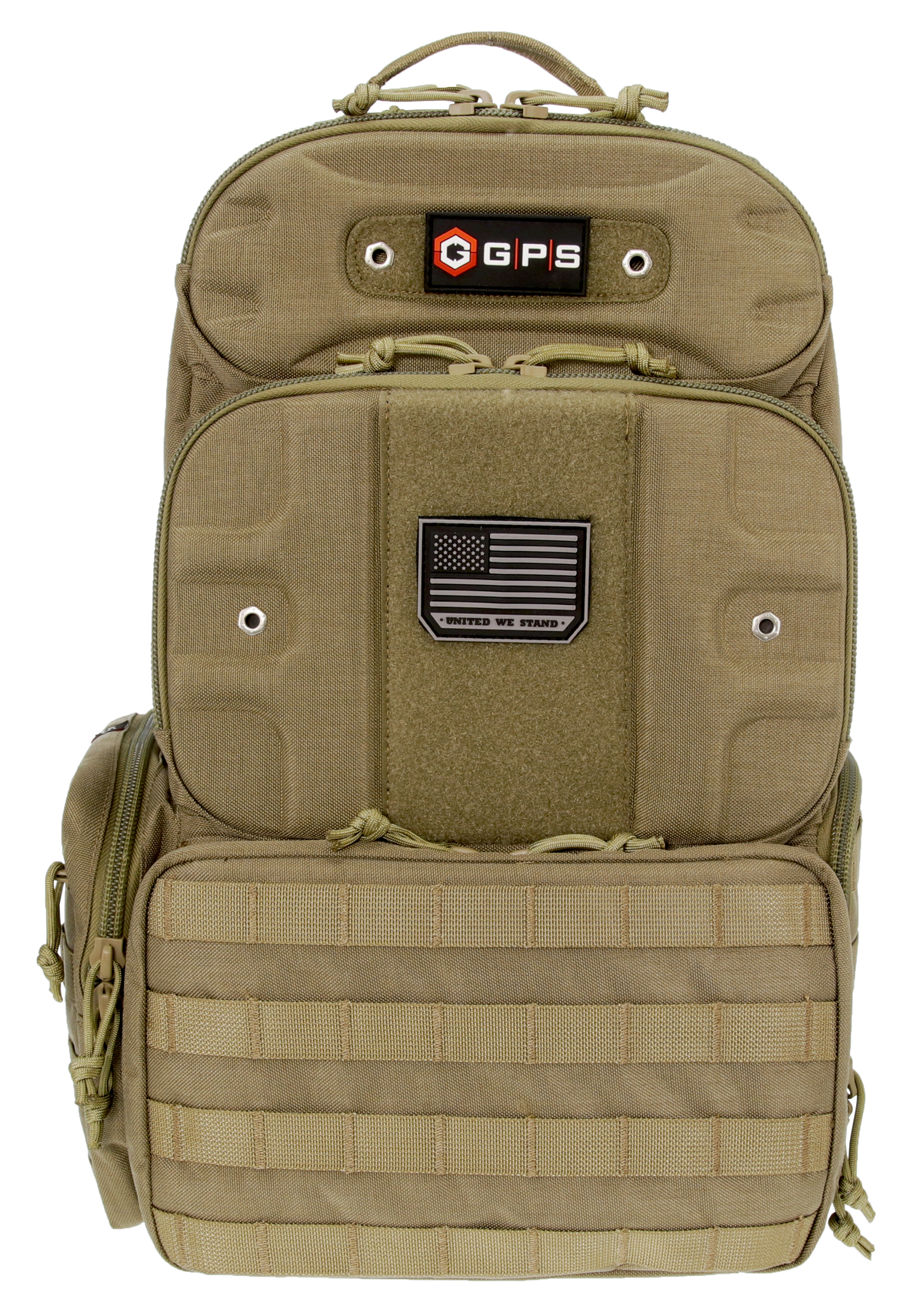 G Outdoors GPS-T1913BPT Tactical Range Backpack Tall Tan 1000D Nylon 4 Handguns