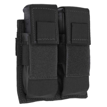 Tacshield T3602BK Universal Double Pistol Mag Pouch MOLLE Black 1000D Nylon