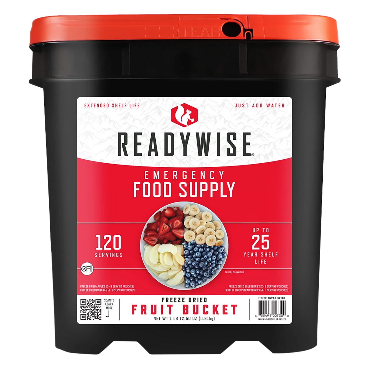 Wise Foods Emergency Supplies Freeze Dried Fruit 120 Servings