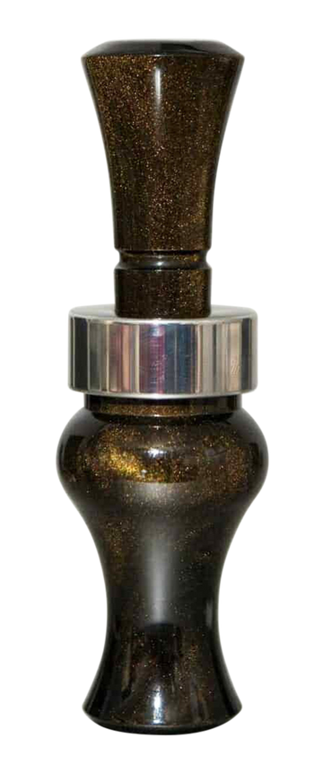 Echo Calls Meat Hanger Double Reed Duck Call - Mallard Black Gold Pearl Acrylic