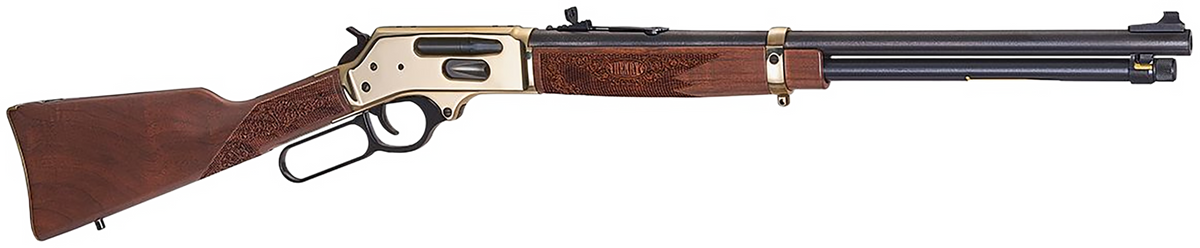 Henry H024-360BH Side Gate Full Size .360 Buckhammer 20" 5+1 Lever-Action Rifle - Polished Brass Receiver, American Walnut