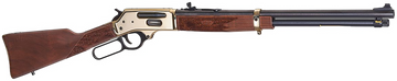 Henry H024-360BH Side Gate Full Size .360 Buckhammer 20" 5+1 Lever-Action Rifle - Polished Brass Receiver, American Walnut