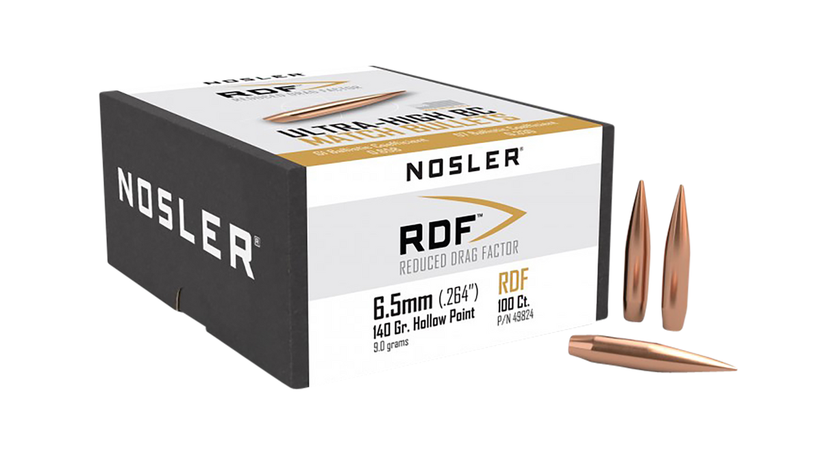 Nosler RDF Match 6.5mm 140gr Hollow Point Boat Tail 100/Box