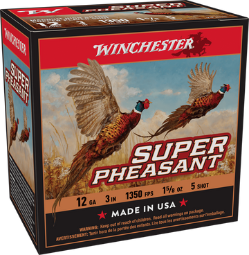 Winchester Ammo Super Pheasant Magnum High Brass 12 Gauge 3" 1-5/8 oz #5 Shot 25 Rd - Box or Case