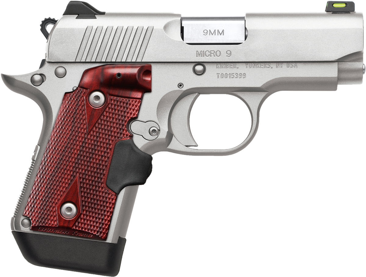 Kimber Micro 9 9mm Luger 3.15" 7+1 Semi-Auto Pistol - Stainless w/ Crimson Trace Laser
